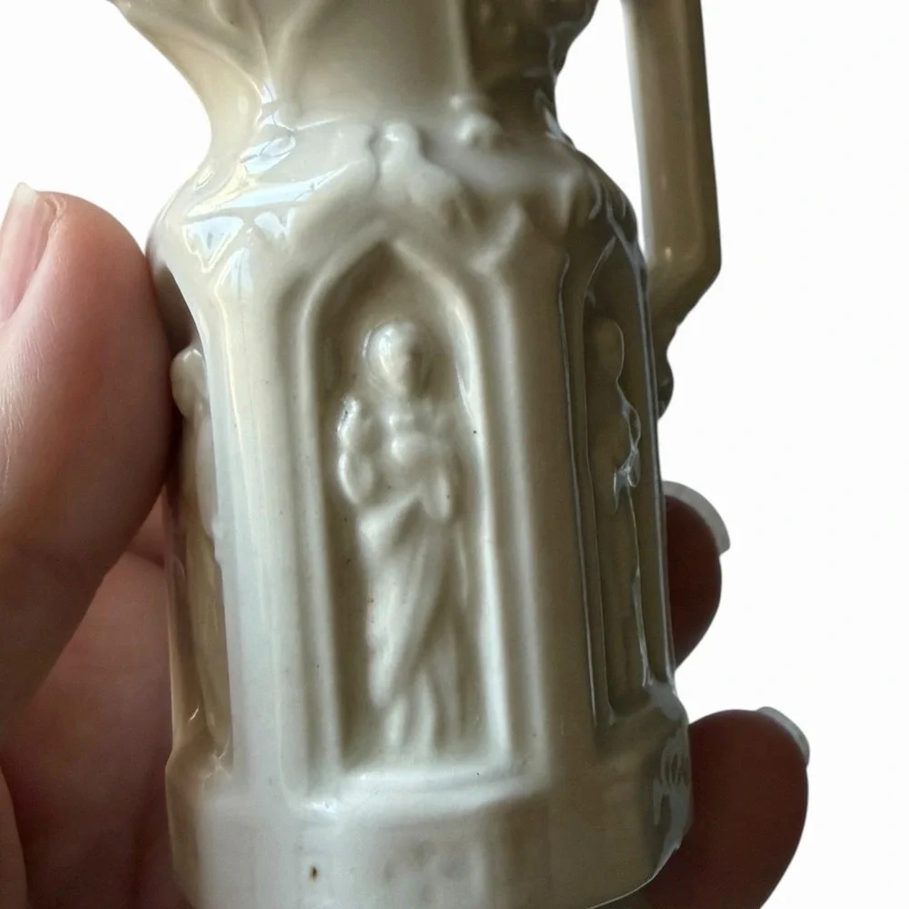 Vintage LEGO Japan #3354 Apostle Pitcher Salt Pepper Shakers Gothic White